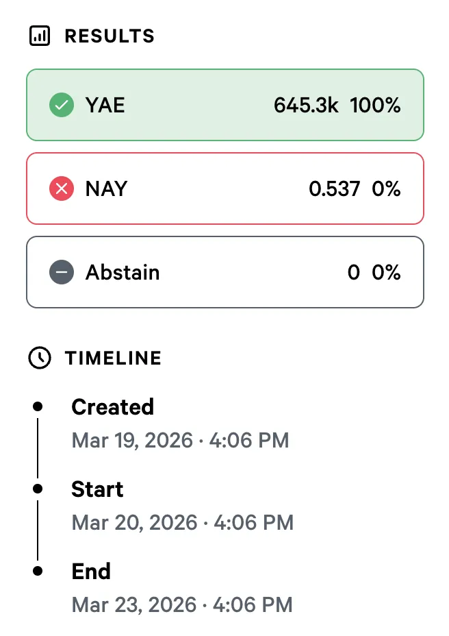 Aave DAO governance vote on V4 upgrade