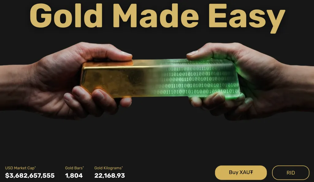 Tether Gold reserve data