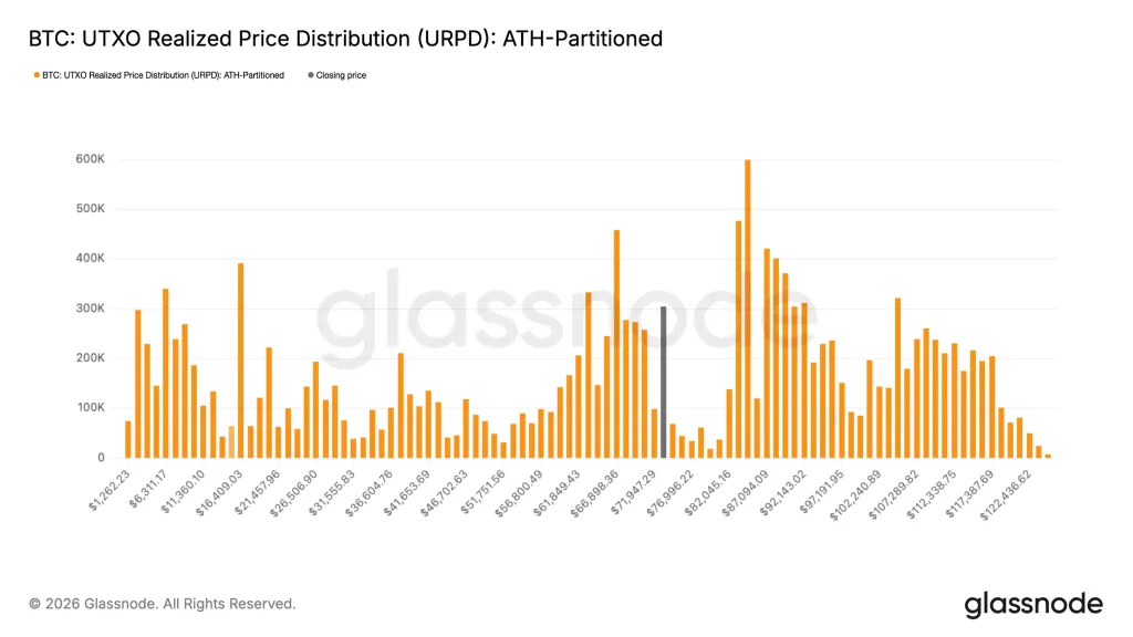 Glassnode URPD chart