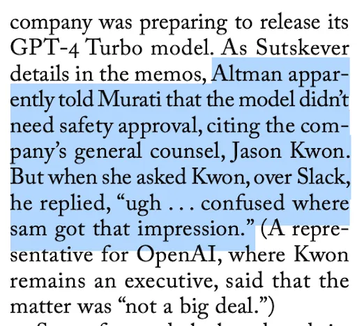 Documents from the investigation into Altman's conduct at OpenAI